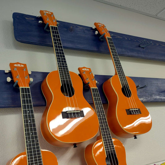 Custom Hanging Wood Ukulele Rack Wall Mount