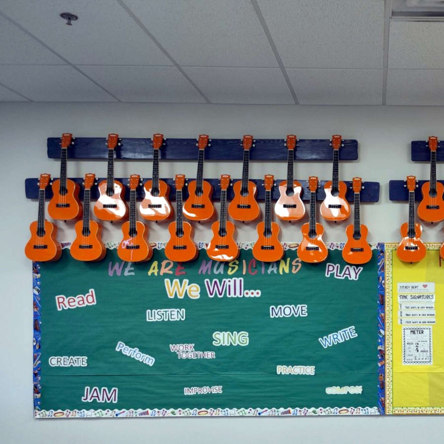 Custom Hanging Wood Ukulele Rack Wall Mount