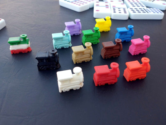 13 Colored Trains for Mexican Train Dominos