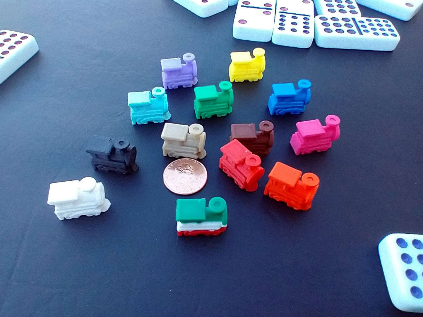 13 Colored Trains for Mexican Train Dominos