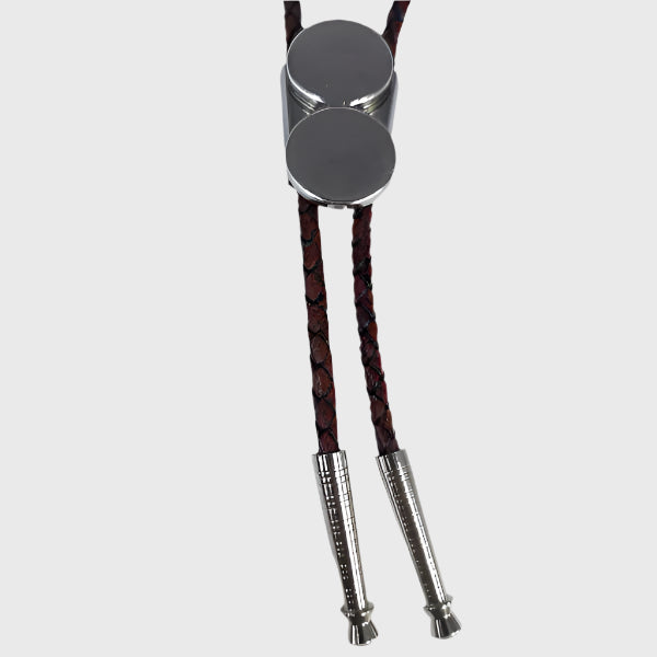 Leather Bolo Necktie - Silver Ends