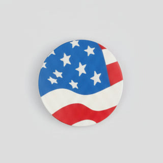 round American flag