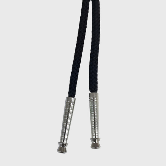 Rayon Bolo Necktie - Silver Ends