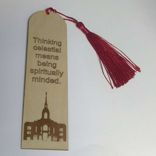 Wood Bookmark Think Celestial Quotes