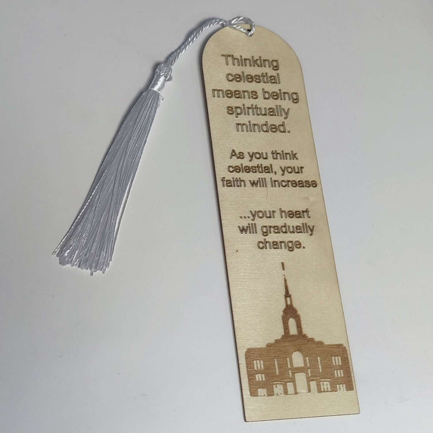 Wood Bookmark Think Celestial Quotes