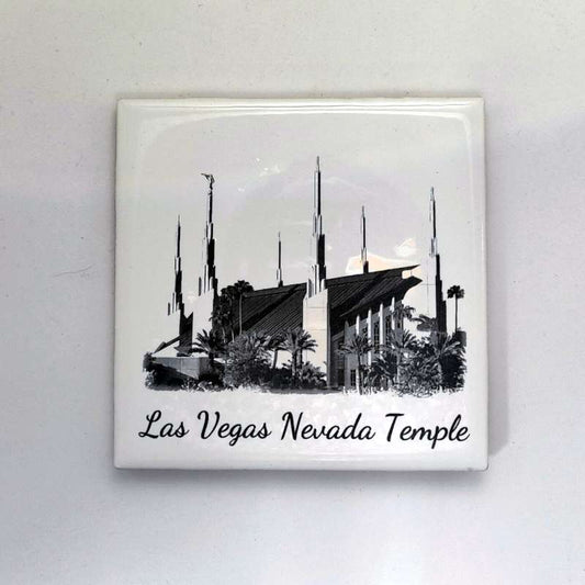 Tile Temple Coaster Engraved