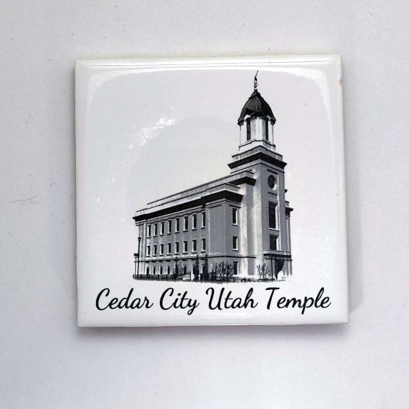 Tile Temple Coaster Engraved