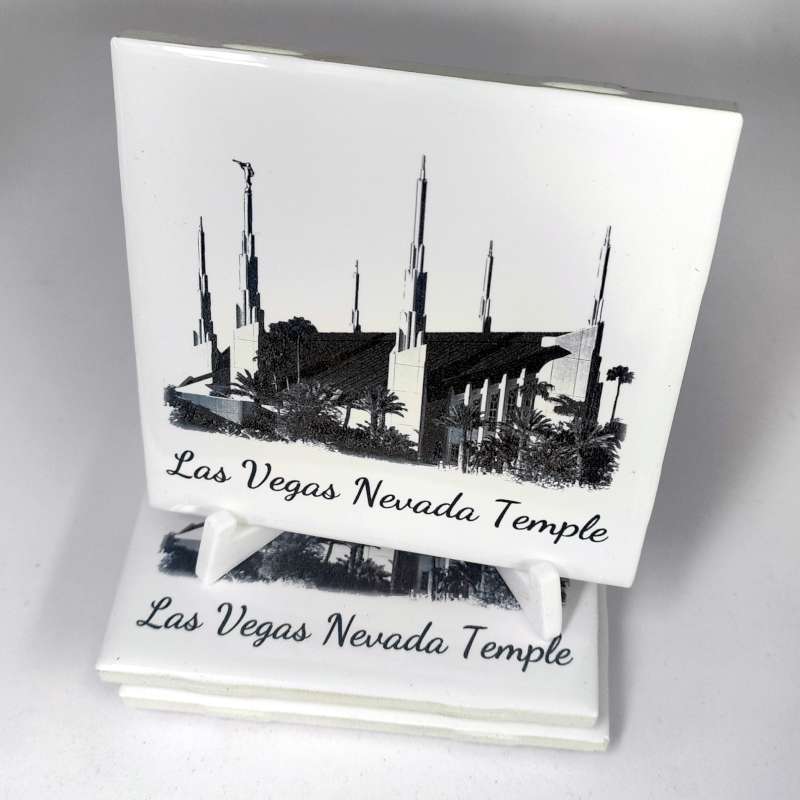 Tile Temple Coaster Engraved