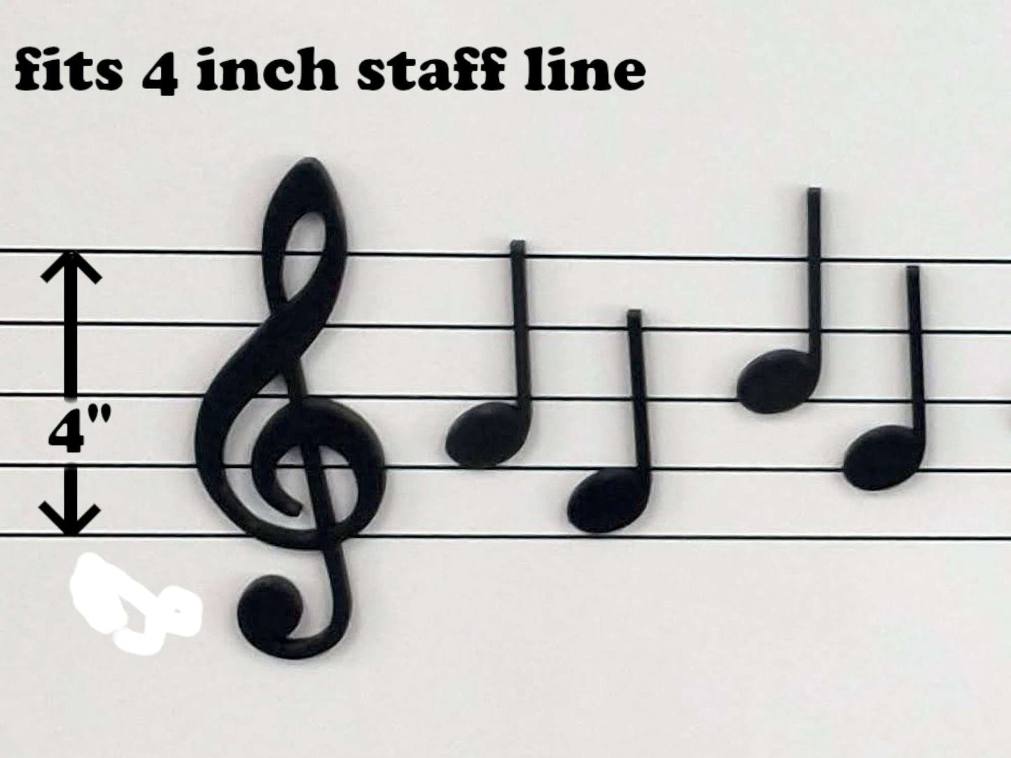 Individual 3D Music Notes Magnetic